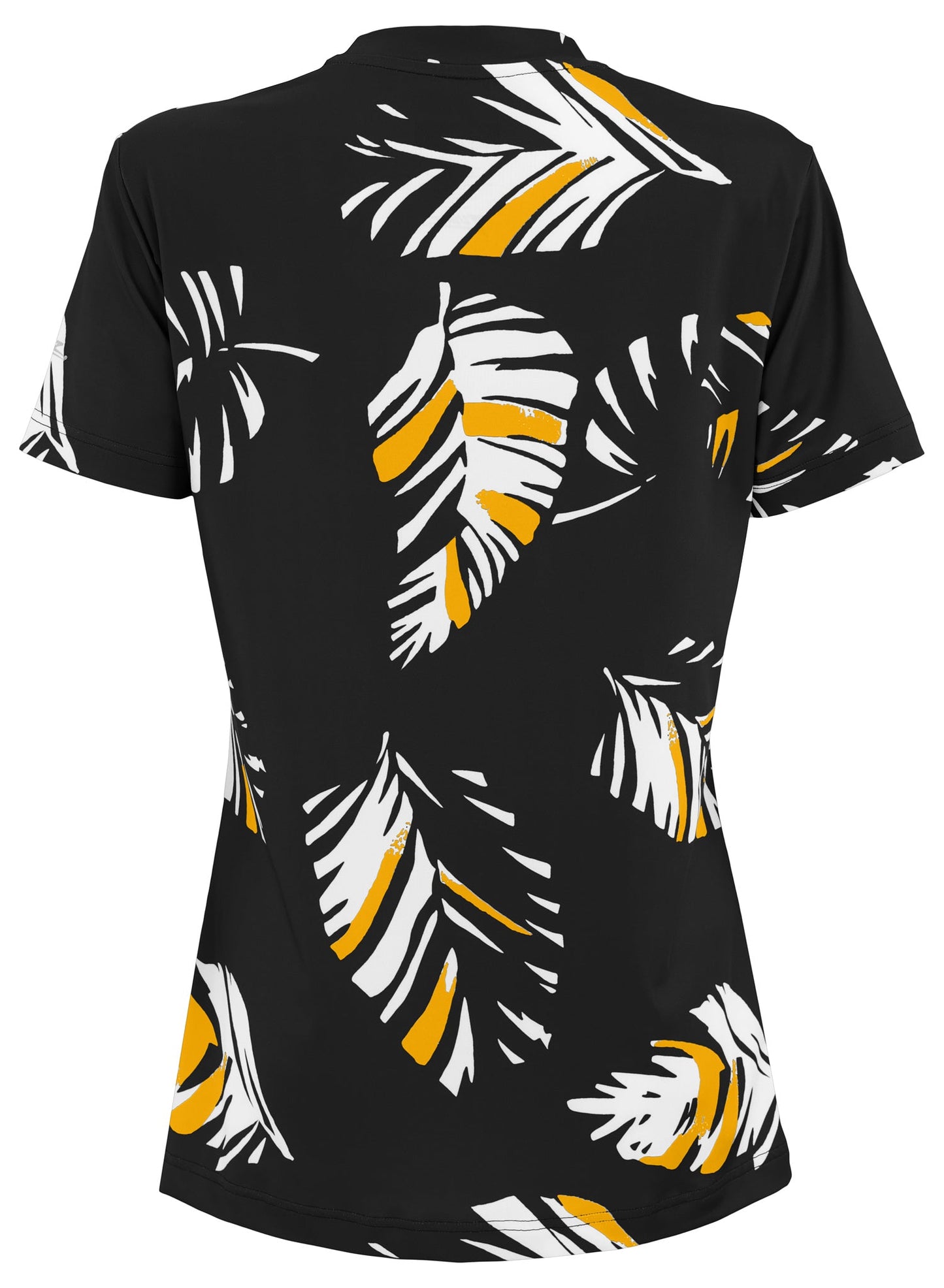 Zubaz NFL Womens Leaf Team Color Script Short Sleeve T-Shirt, Pittsburgh Steelers