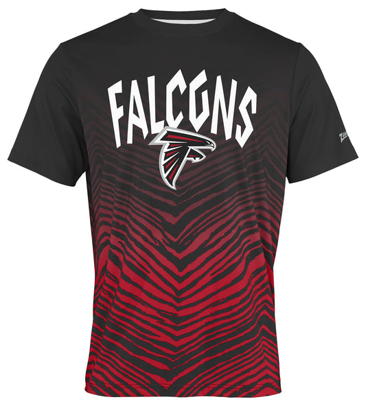 Zubaz NFL Men's Wild Card Zebra Team Color Short SleeveT Shirt, Atlanta Falcons