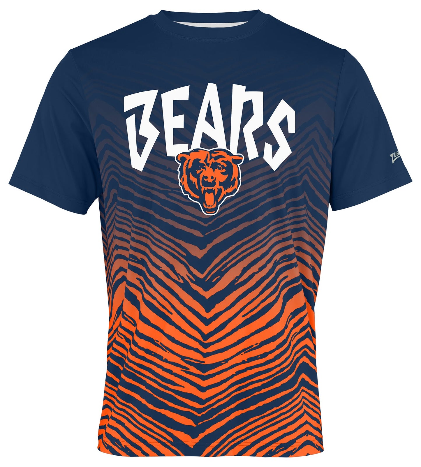 Zubaz NFL Men's Wild Card Zebra Team Color Short SleeveT Shirt, Chicago Bears