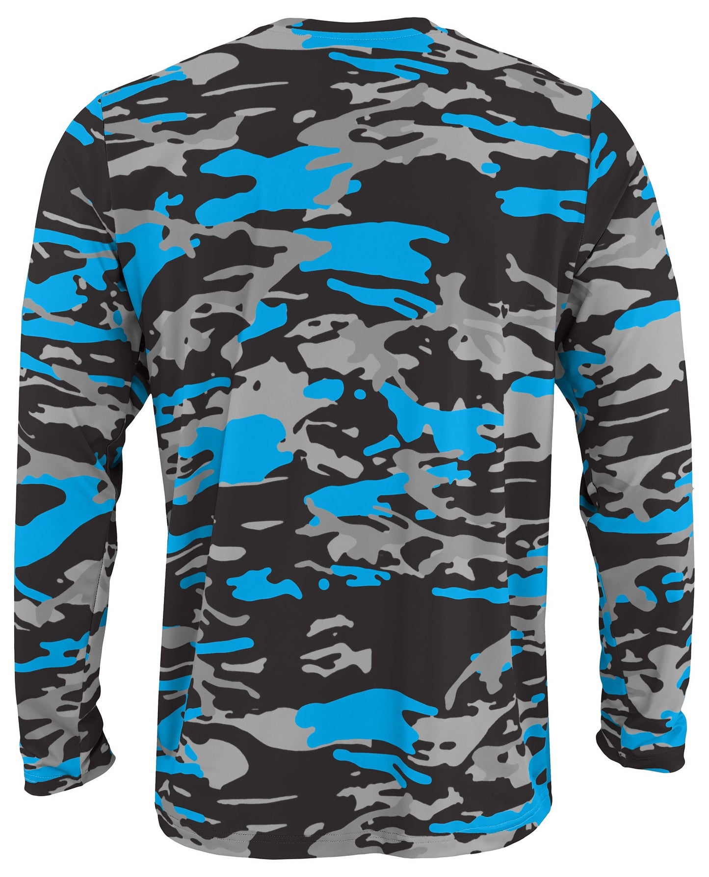 Zubaz NFL Men's Camo Alternate Color with White Circle Logo Long Sleeve T-Shirt, Carolina Panthers