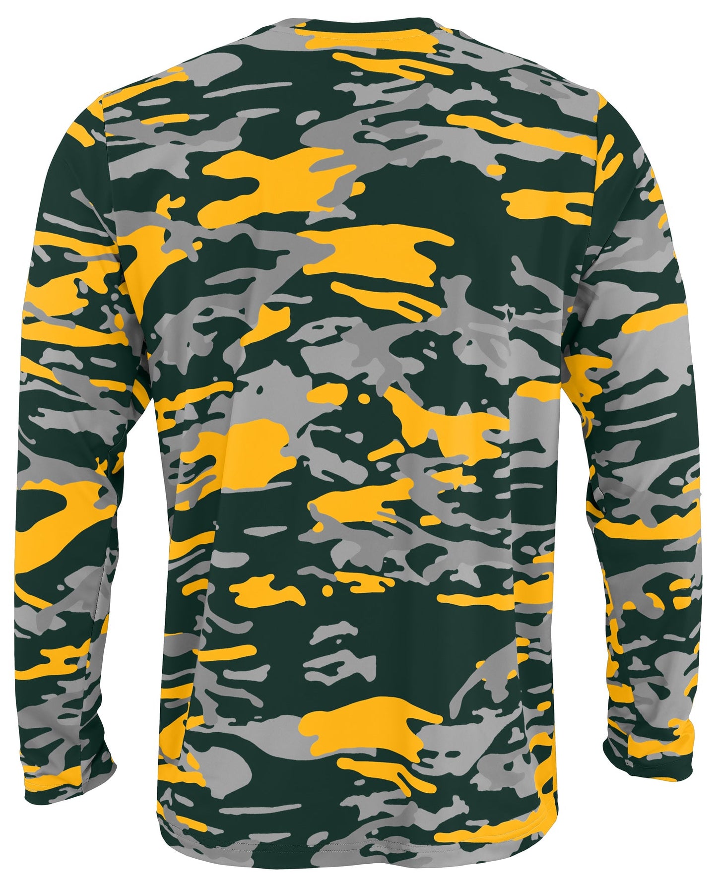 Zubaz NFL Men's Camo Alternate Color with White Circle Logo Long Sleeve T-Shirt, Green Bay Packers