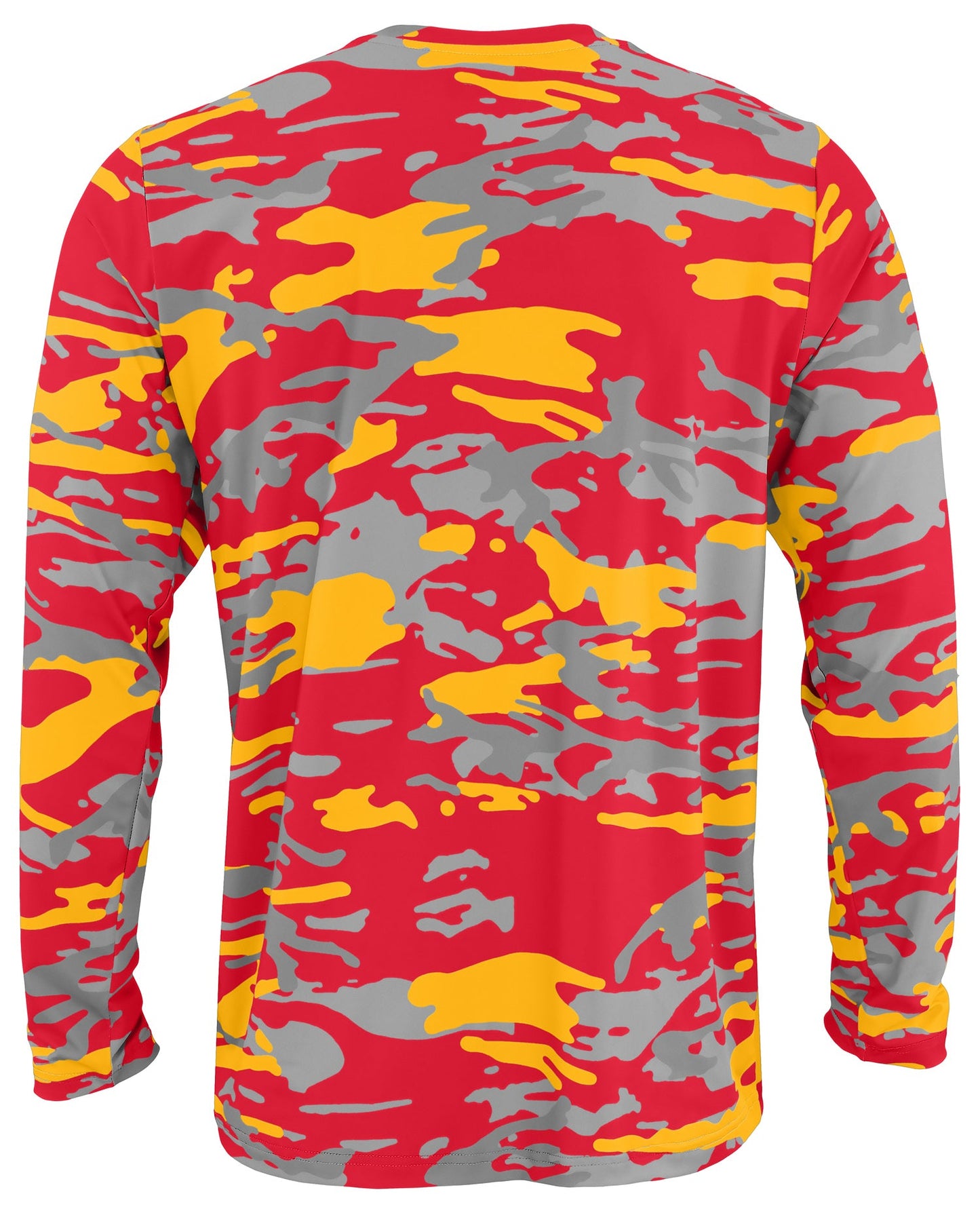 Zubaz NFL Men's Camo Alternate Color with White Circle Logo Long Sleeve T-Shirt, Kansas City Chiefs