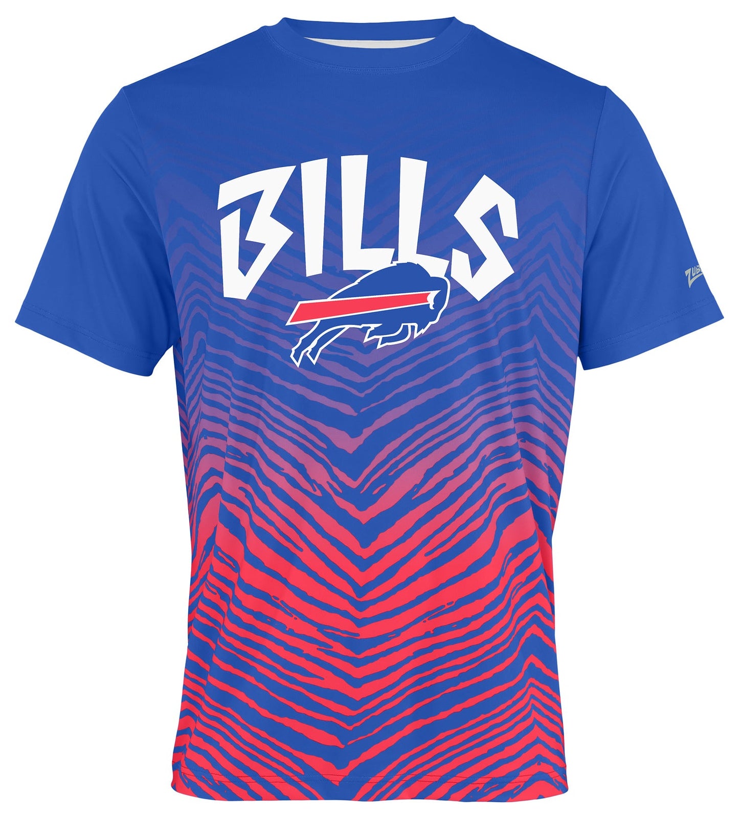 Zubaz NFL Men's Wild Card Zebra Team Color Short SleeveT Shirt, Buffalo Bills