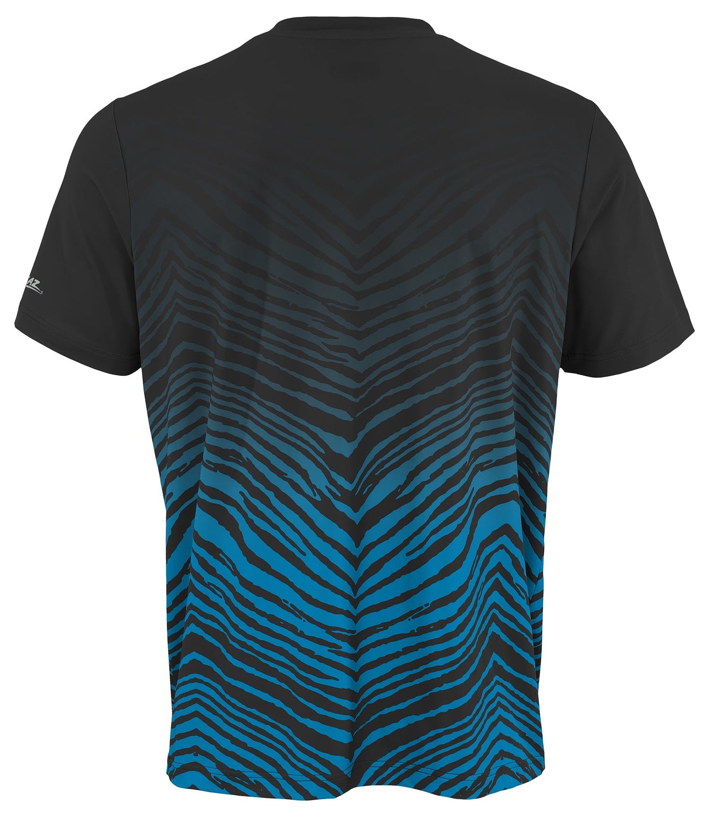 Zubaz NFL Men's Wild Card Zebra Team Color Short SleeveT Shirt, Carolina Panthers