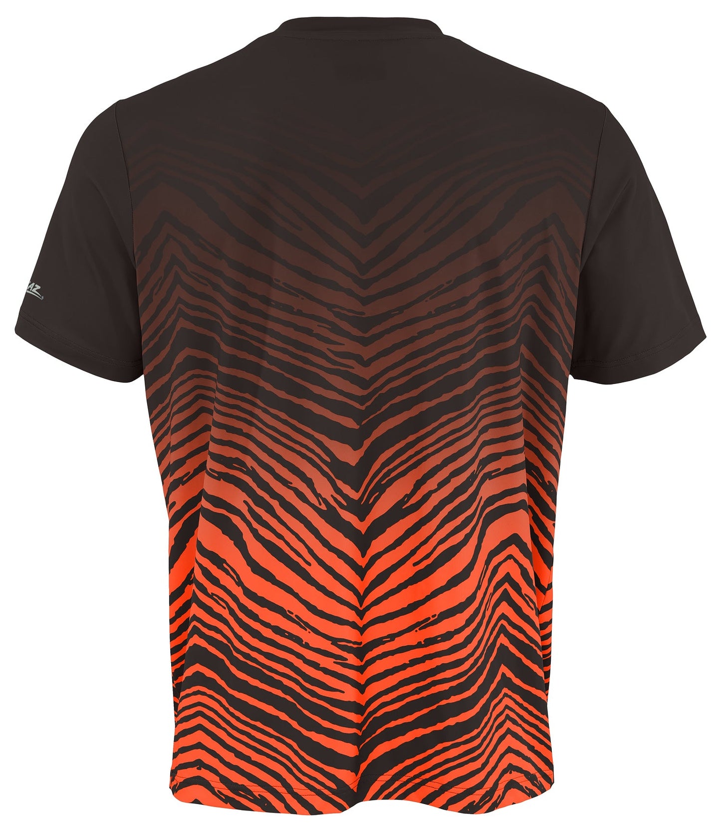 Zubaz NFL Men's Wild Card Zebra Team Color Short SleeveT Shirt, Cleveland Browns