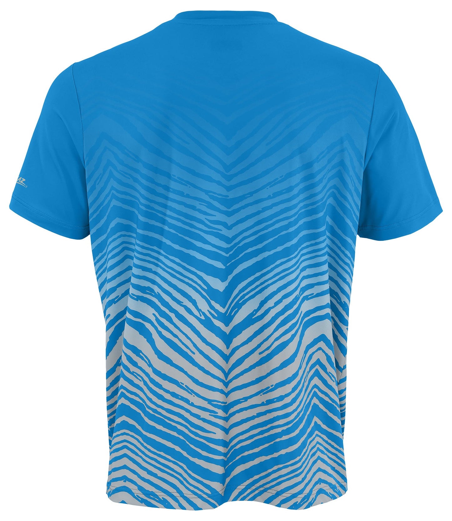 Zubaz NFL Men's Wild Card Zebra Team Color Short SleeveT Shirt, Detroit Lions