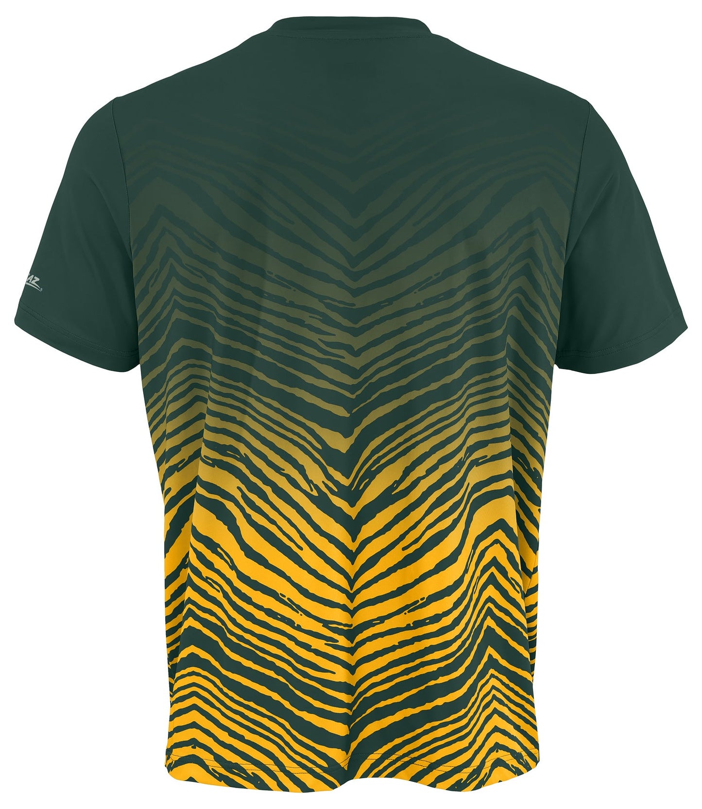 Zubaz NFL Men's Wild Card Zebra Team Color Short SleeveT Shirt, Green Bay Packers