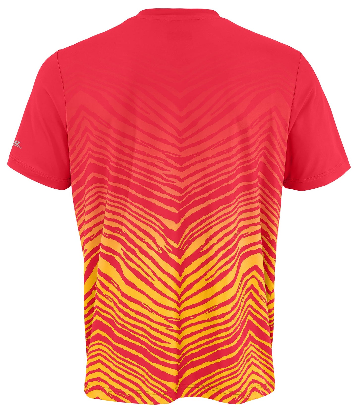 Zubaz NFL Men's Wild Card Zebra Team Color Short SleeveT Shirt, Kansas City Chiefs