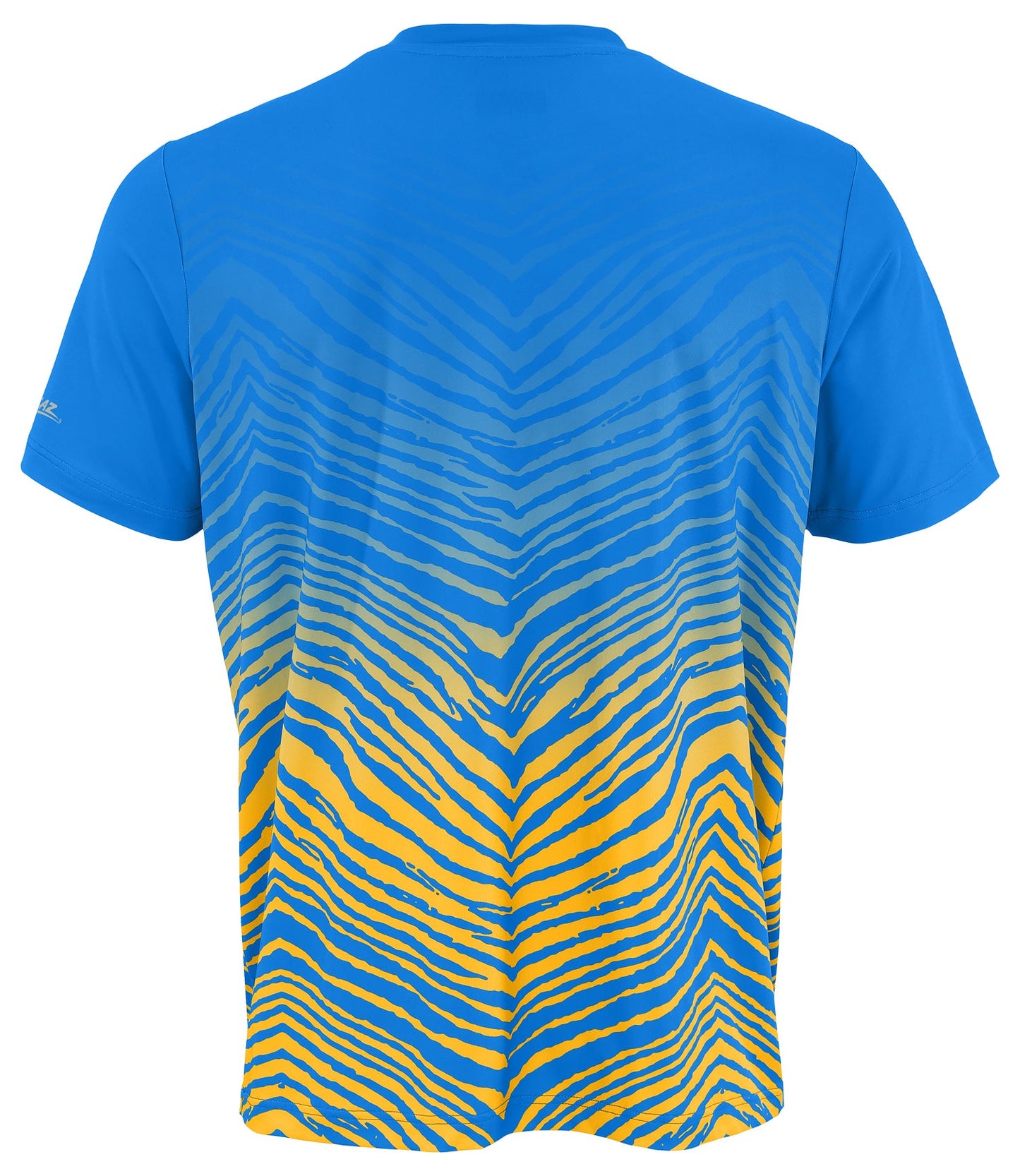 Zubaz NFL Men's Wild Card Zebra Team Color Short SleeveT Shirt, Los Angeles Chargers
