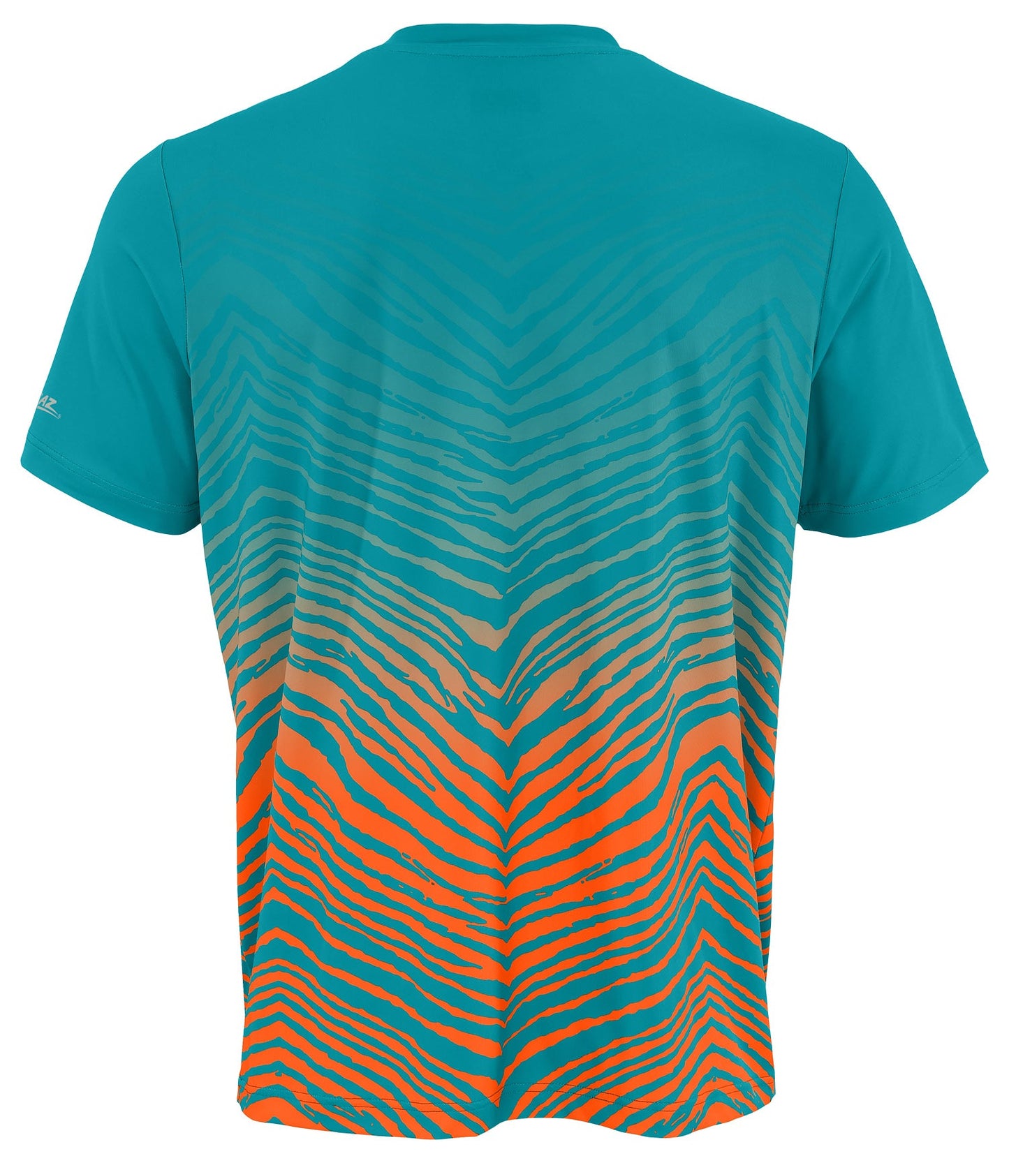 Zubaz NFL Men's Wild Card Zebra Team Color Short SleeveT Shirt, Miami Dolphins