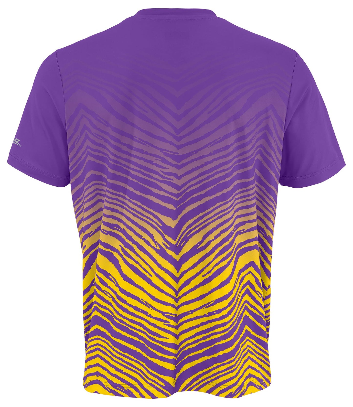 Zubaz NFL Men's Wild Card Zebra Team Color Short SleeveT Shirt, Minnesota Vikings
