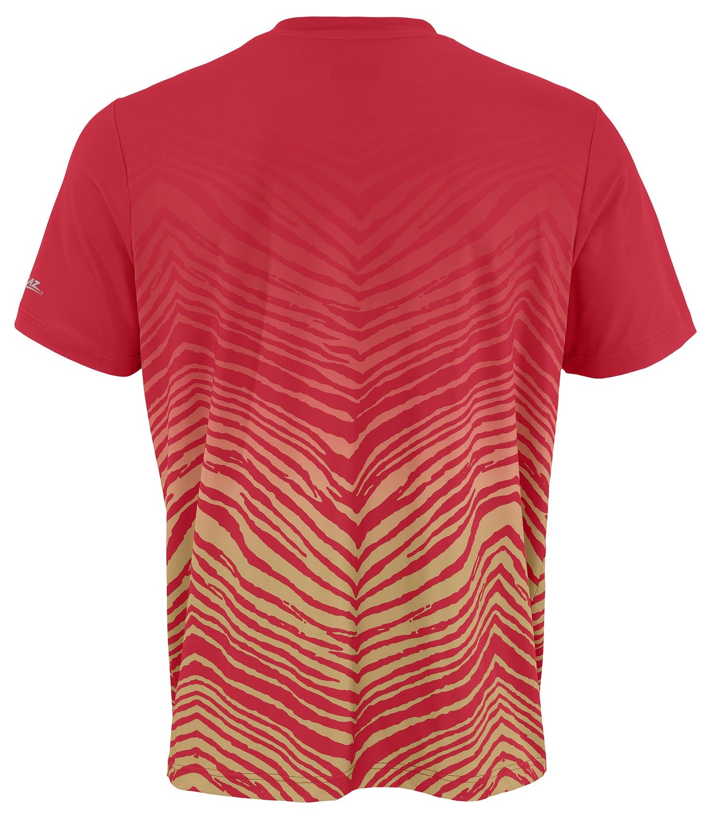 Zubaz NFL Men's Wild Card Zebra Team Color Short SleeveT Shirt, San Francisco 49ers