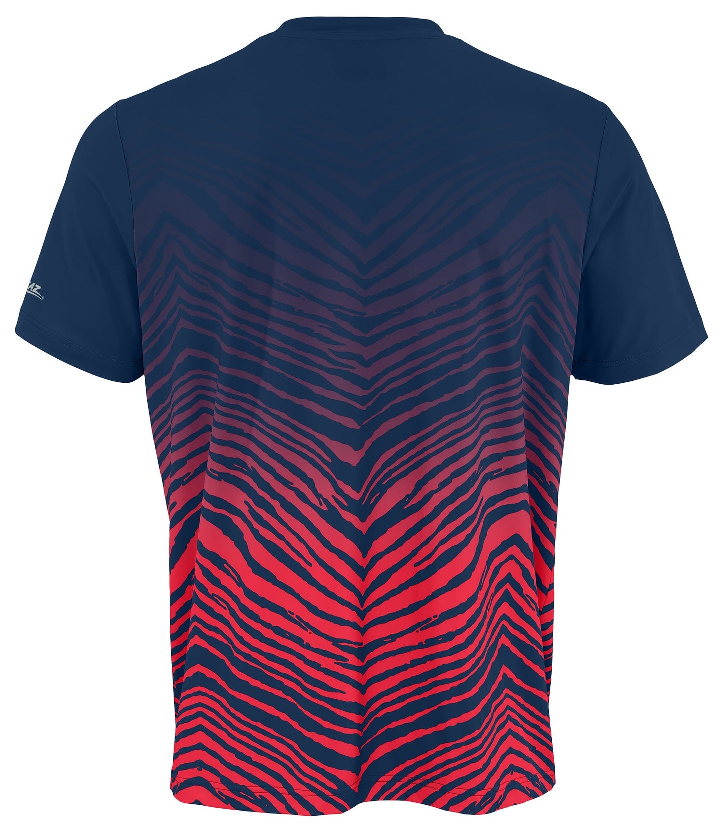 Zubaz NFL Men's Wild Card Zebra Team Color Short SleeveT Shirt, Houston Texans
