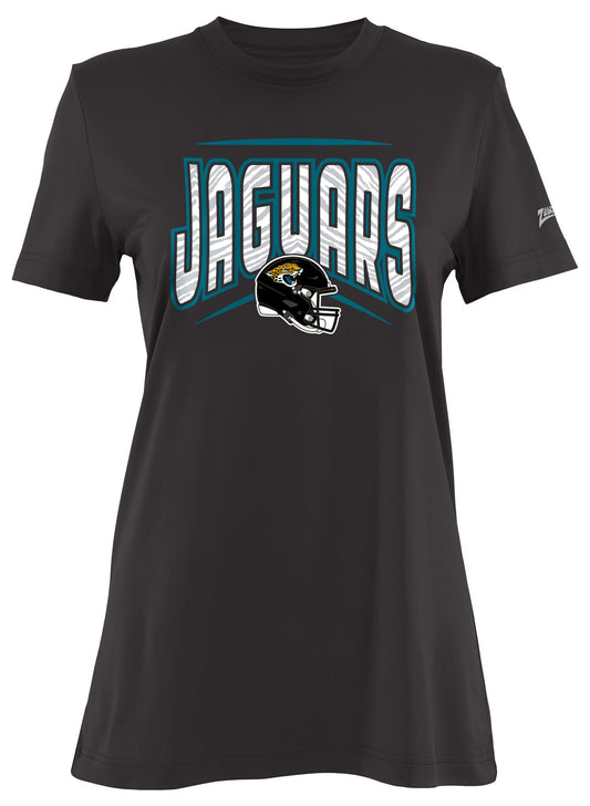 Zubaz NFL Women's Quarterback Team Color Short Sleeve T-Shirt, Jacksonville Jaguars