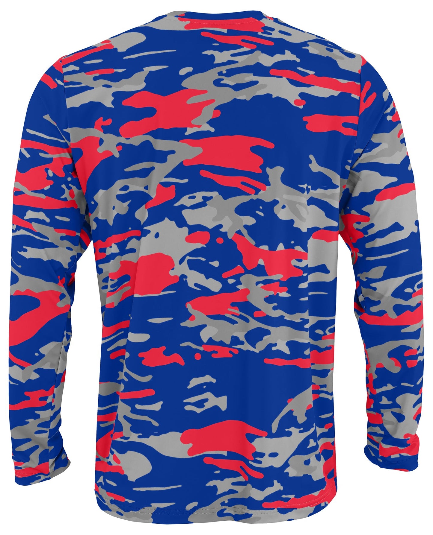 Zubaz NFL Men's Camo Alternate Color with White Circle Logo Long Sleeve T-Shirt, Buffalo Bills