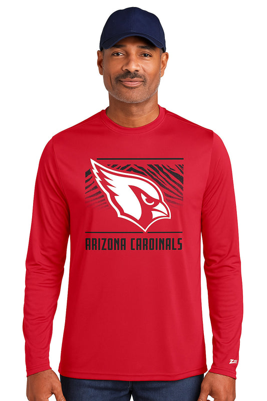 Zubaz NFL Men's Team Color Tunnel Long Sleeve T-Shirt, Arizona Cardinals