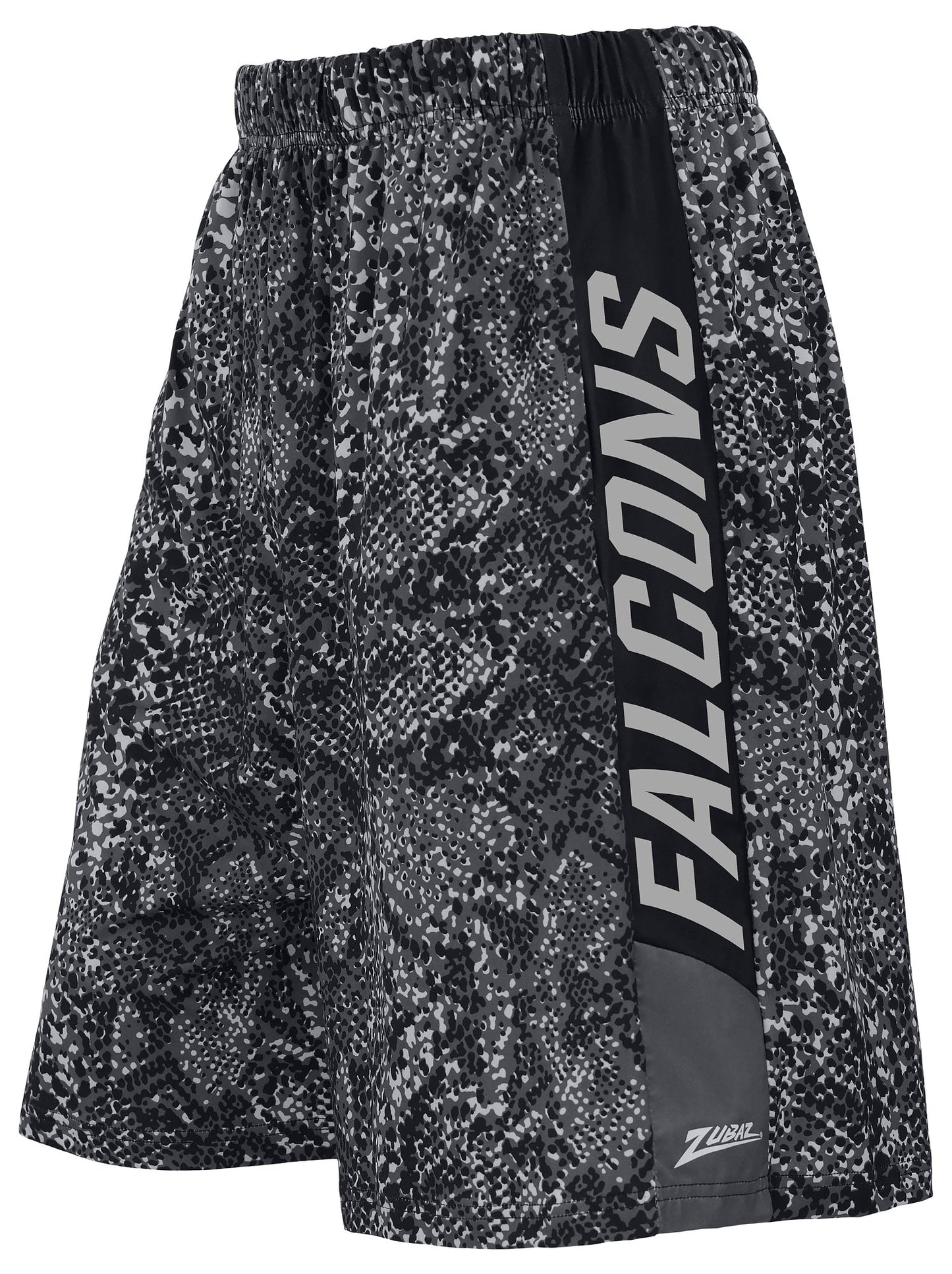 Zubaz NFL Men's 9in Tonal Post Football Shorts, Atlanta Falcons