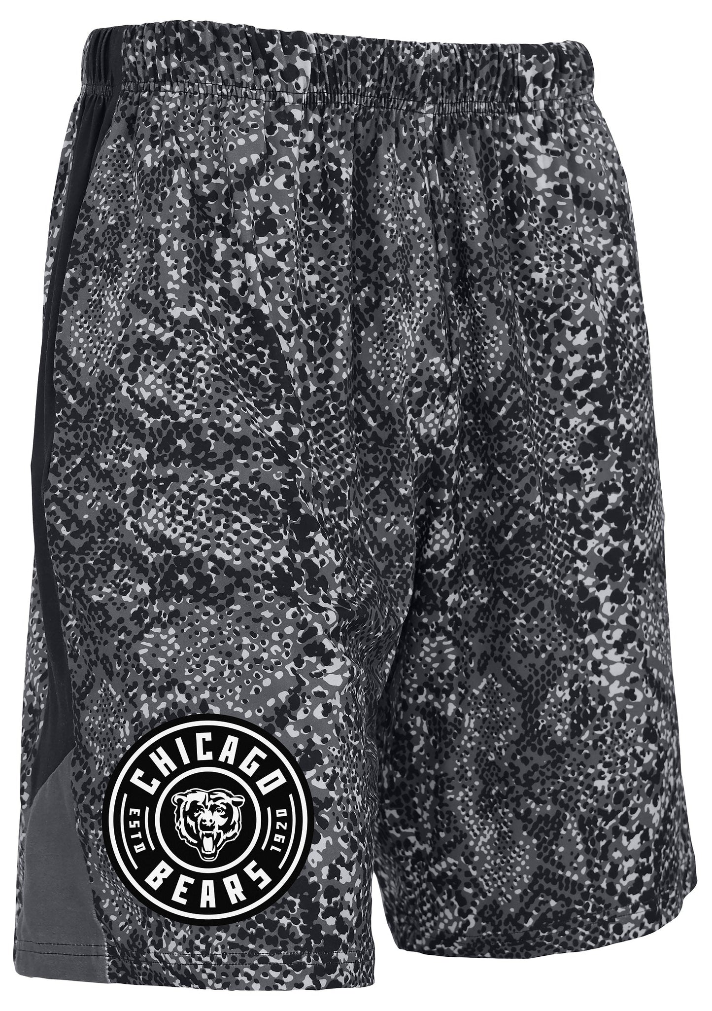 Zubaz NFL Men's 9in Tonal Post Football Shorts, Chicago Bears