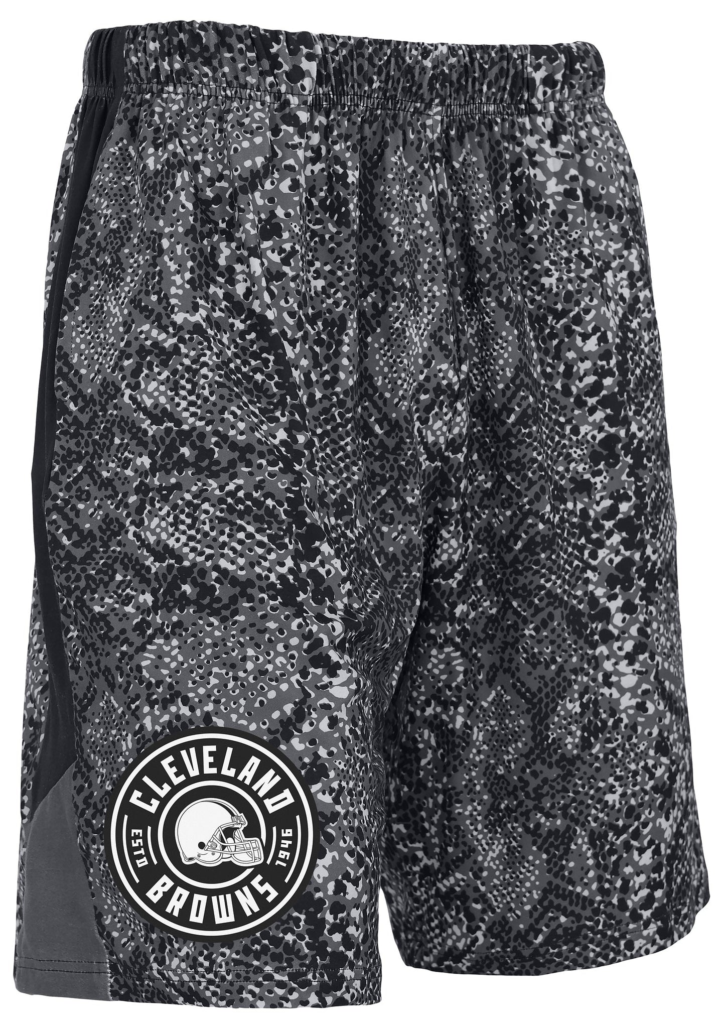 Zubaz NFL Men's 9in Tonal Post Football Shorts, Cleveland Browns