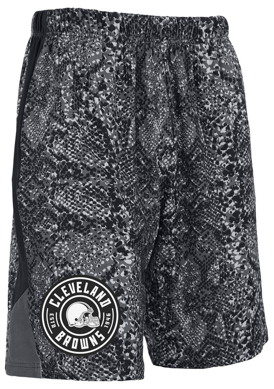 Zubaz NFL Men's 9in Tonal Post Football Shorts, Cleveland Browns