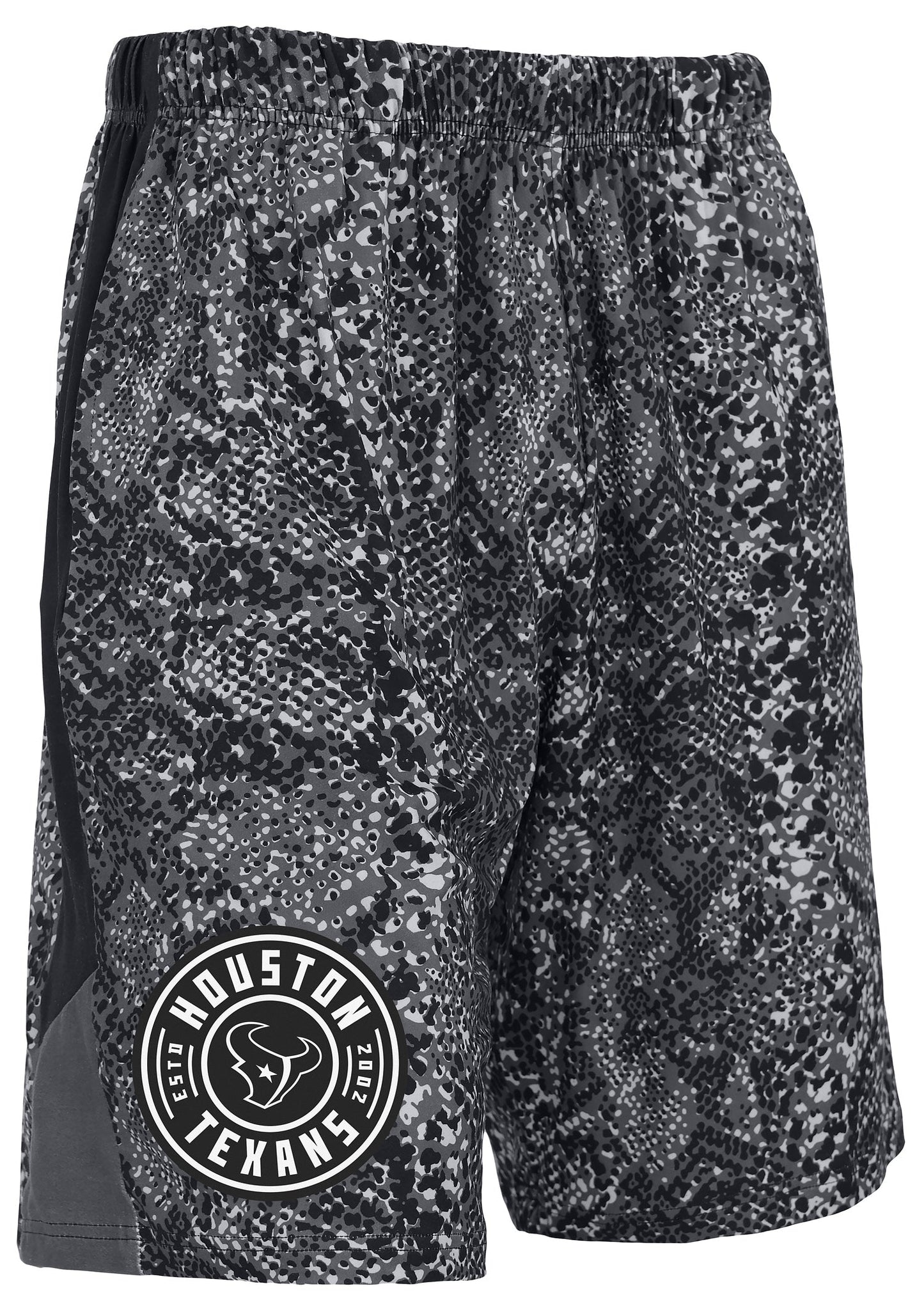 Zubaz NFL Men's 9in Tonal Post Football Shorts, Houston Texans