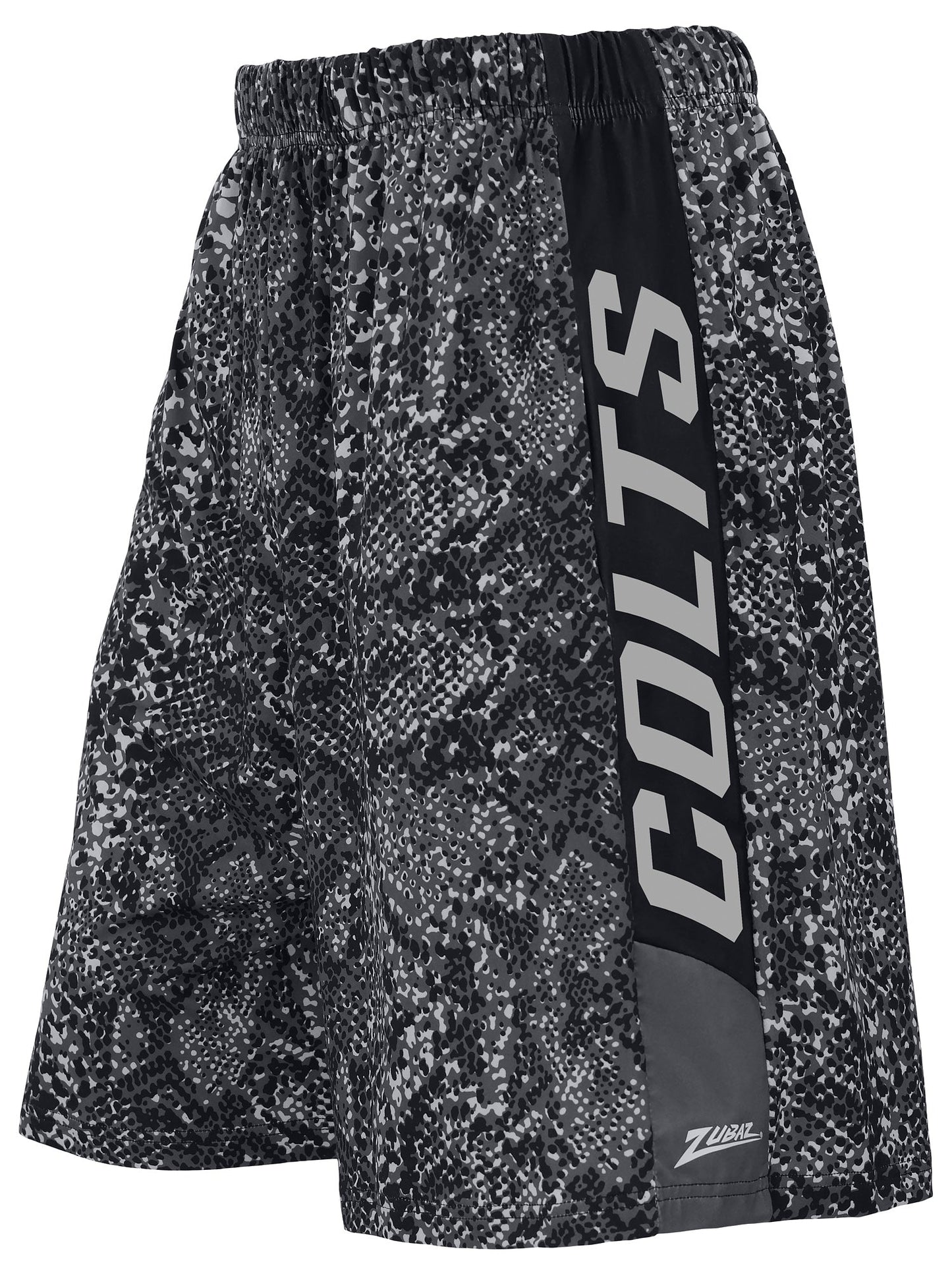 Zubaz NFL Men's 9in Tonal Post Football Shorts, Indianapolis Colts