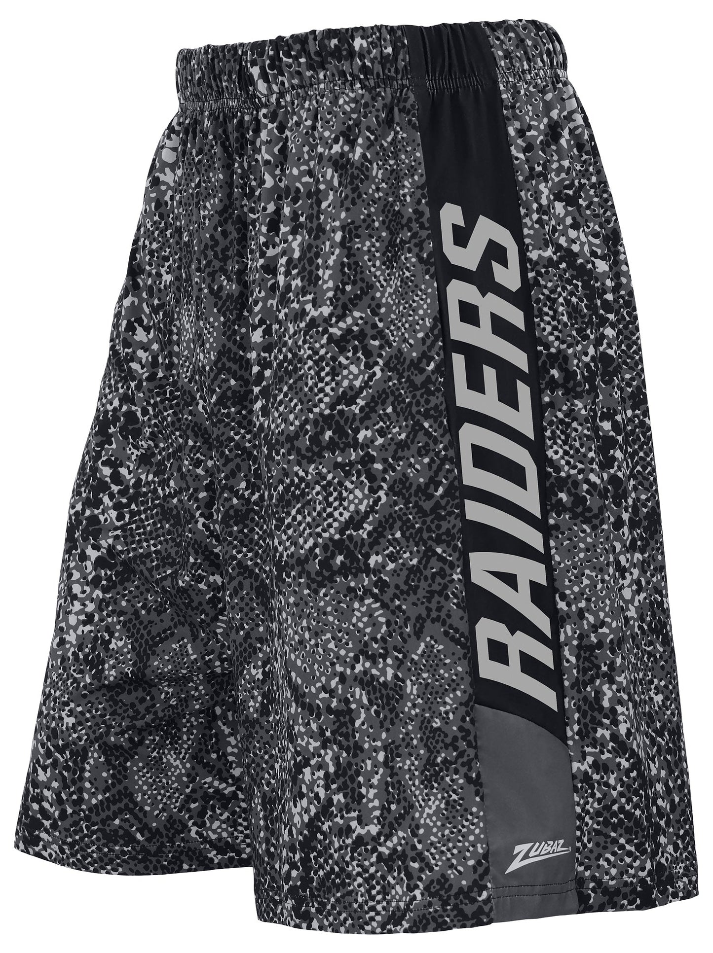 Zubaz NFL Men's 9in Tonal Post Football Shorts, Las Vegas Raiders