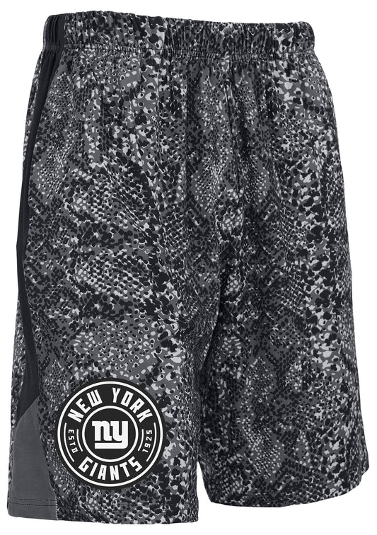 Zubaz NFL Men's 9in Tonal Post Football Shorts, New York Giants