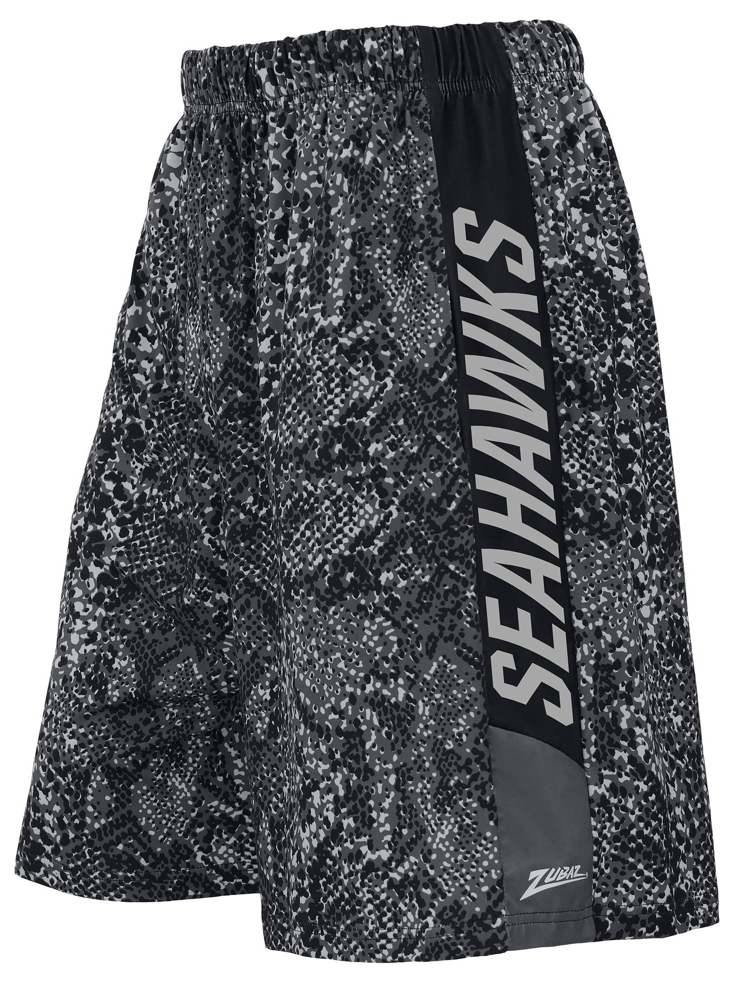 Zubaz NFL Men's 9in Tonal Post Football Shorts, Seattle Seahawks