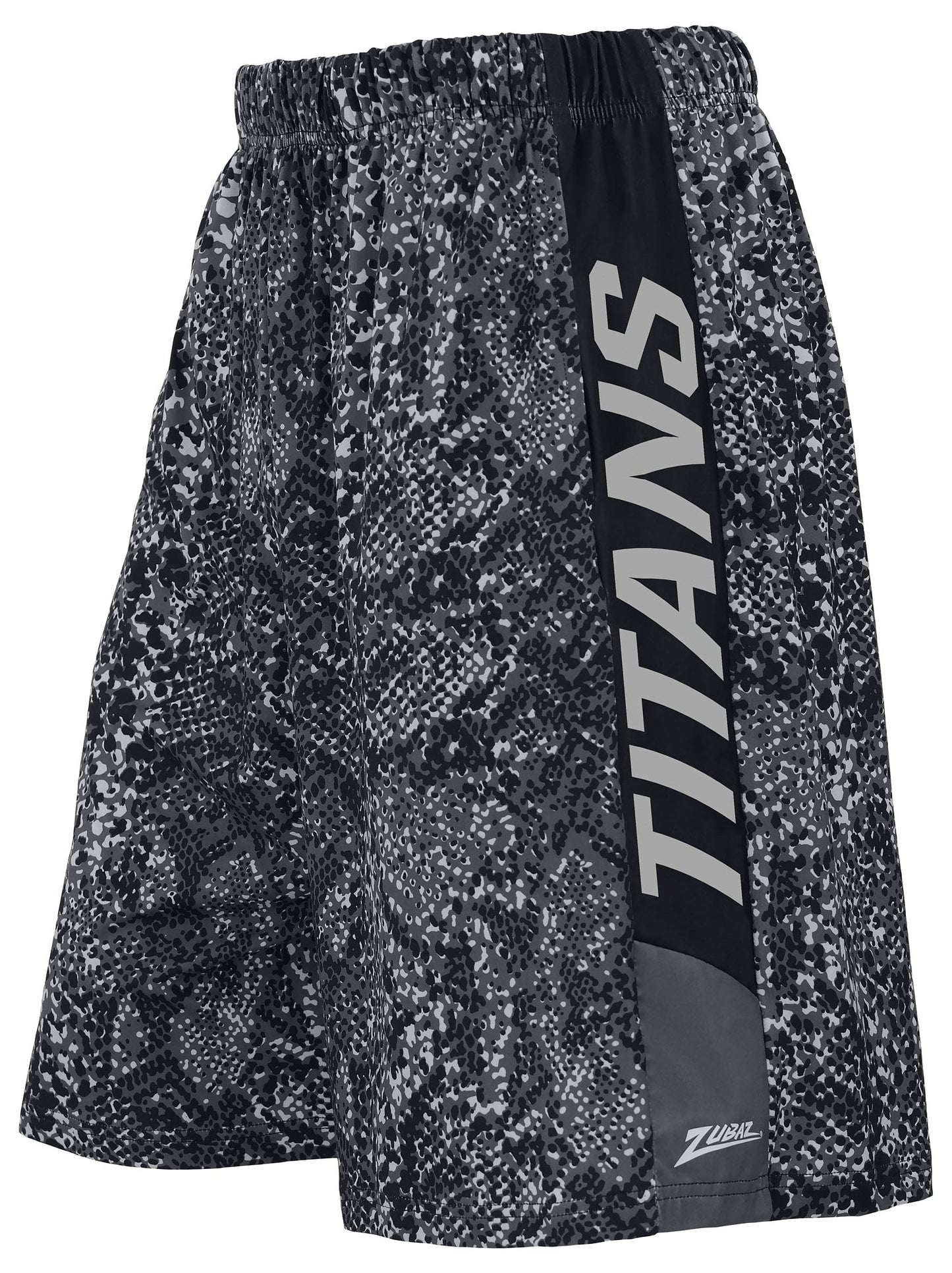 Zubaz NFL Men's 9in Tonal Post Football Shorts, Tennessee Titans