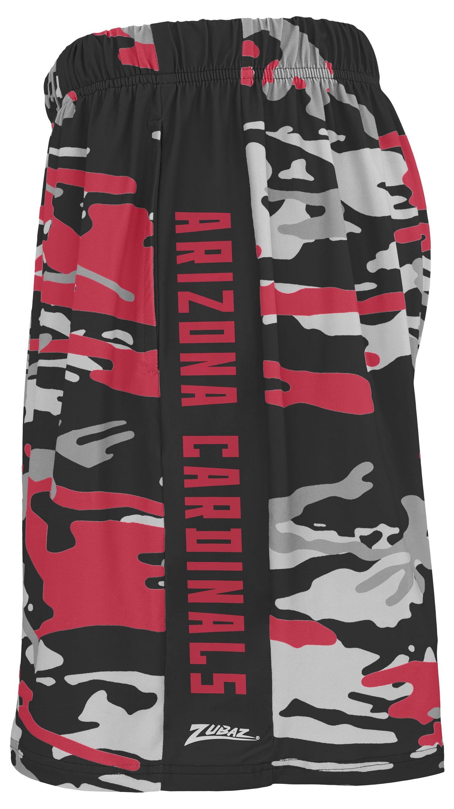 Zubaz NFL Men's 7in Alternate Camo Established Block Text Shorts, Arizona Cardinals