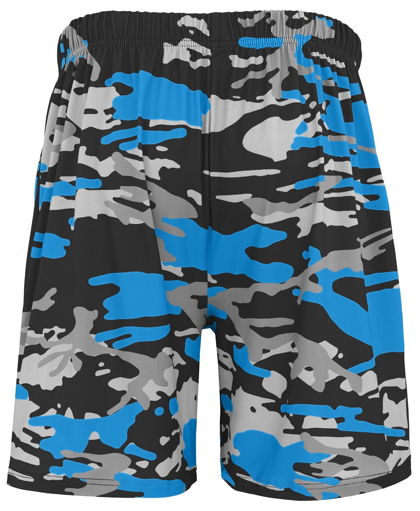 Zubaz NFL Men's 7in Alternate Camo Established Block Text Shorts, Detroit Lions