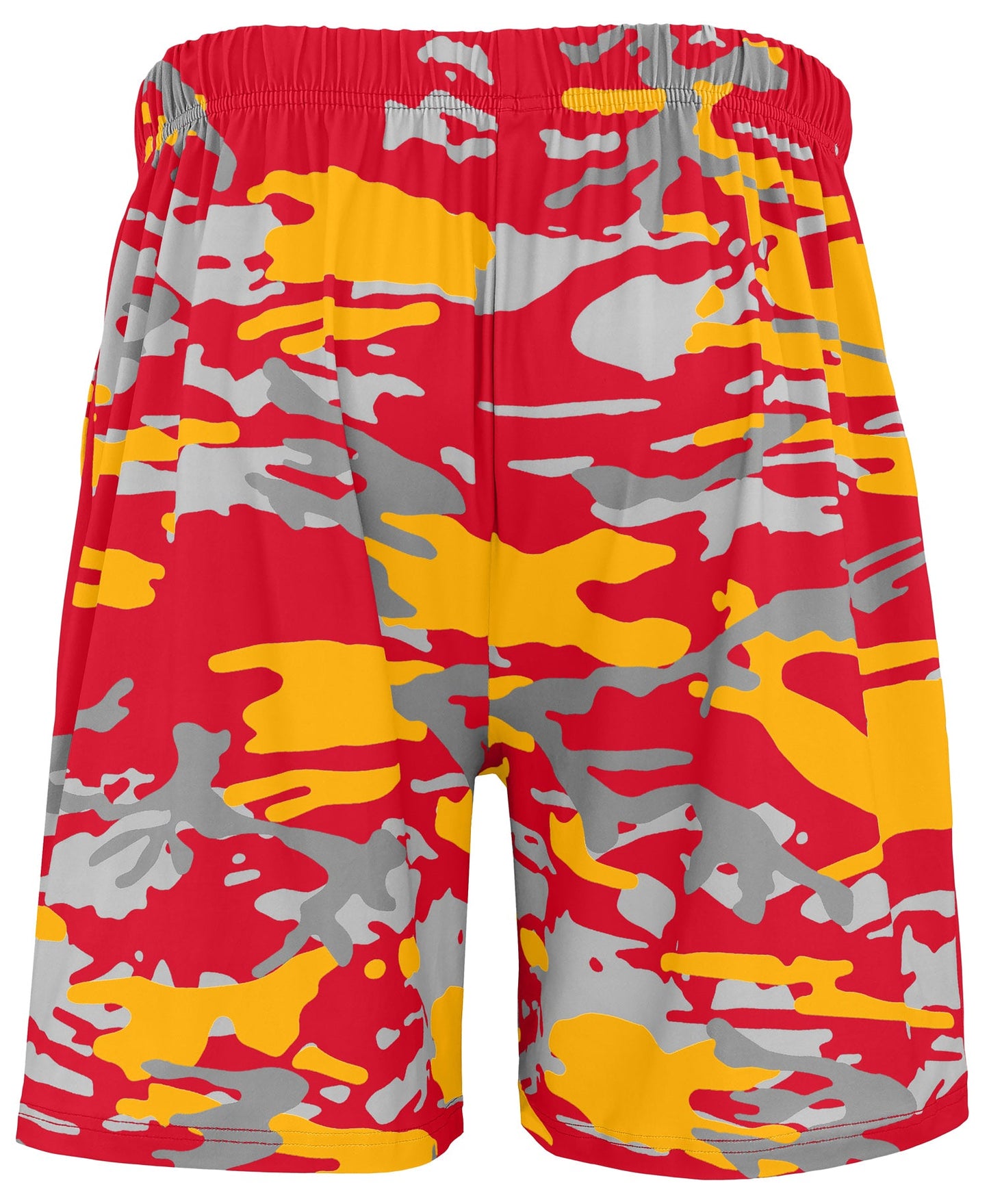 Zubaz NFL Men's 7in Alternate Camo Established Block Text Shorts, Kansas City Chiefs