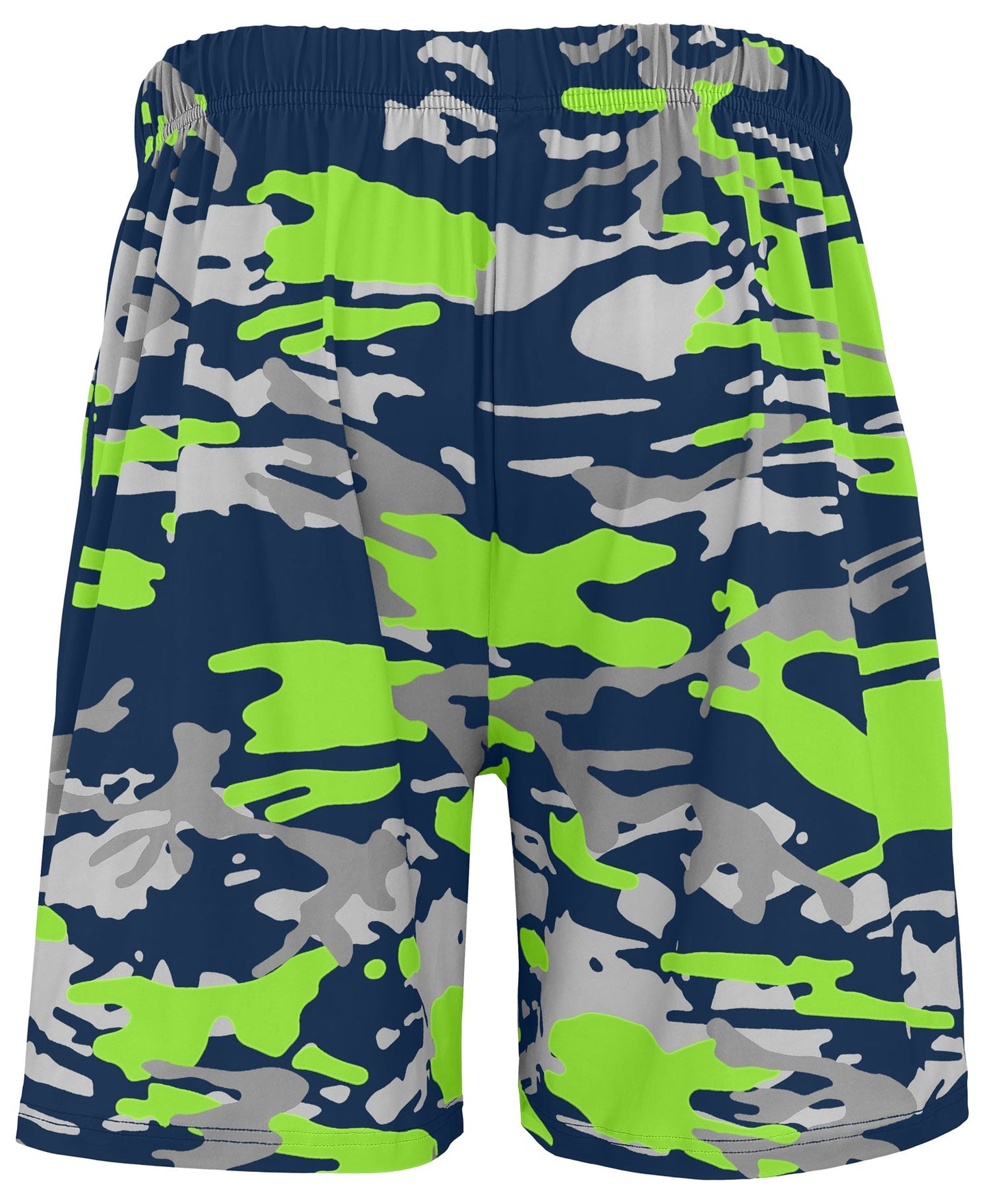 Zubaz NFL Men's 7in Alternate Camo Established Block Text Shorts, Seattle Seahawks