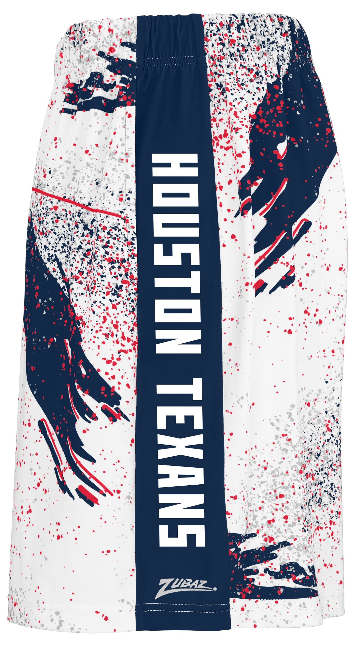 Zubaz NFL Men's 7in Confetti Overtime Block Text Shorts, Houston Texans