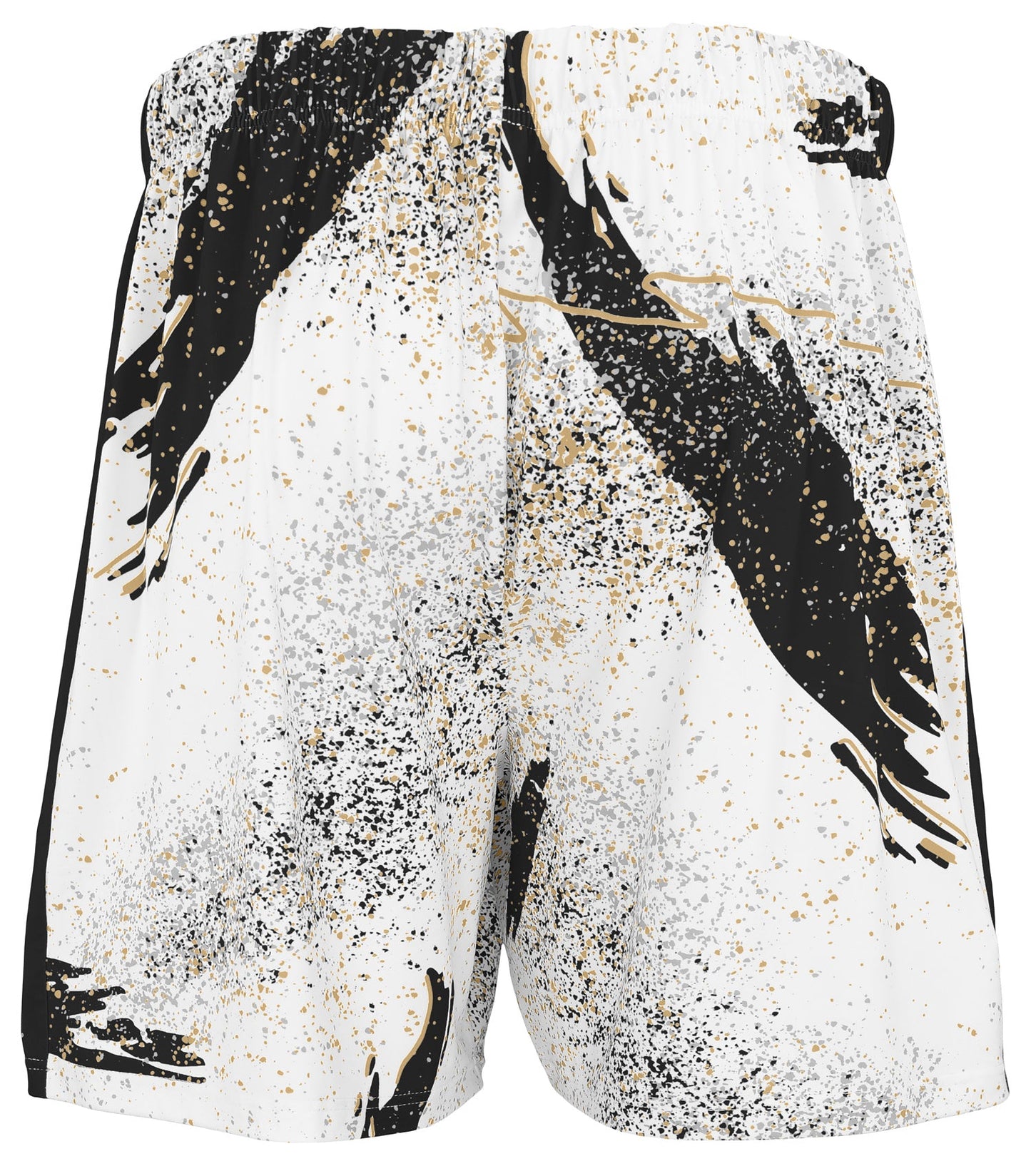 Zubaz NFL Men's 7in Confetti Overtime Block Text Shorts, New Orleans Saints