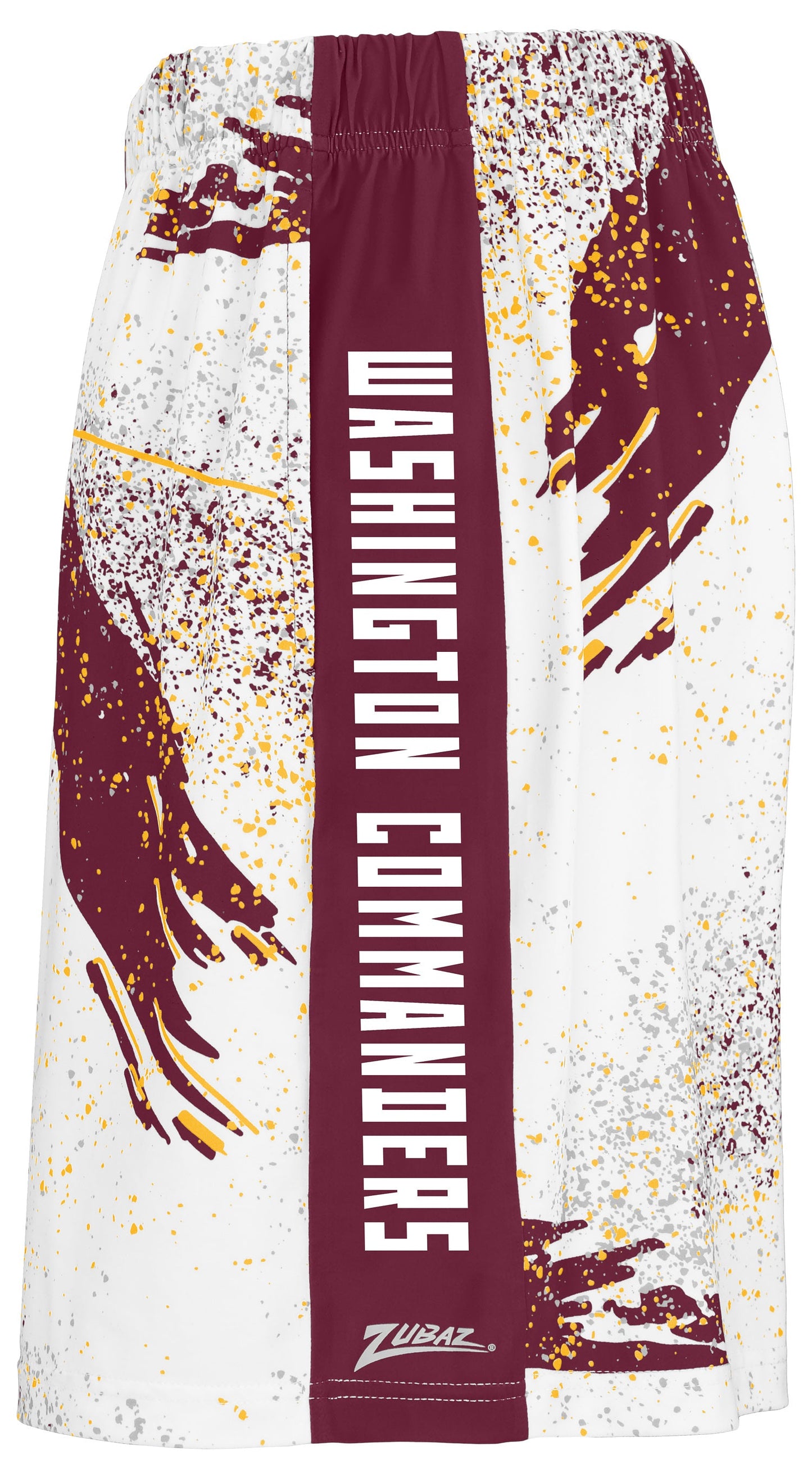 Zubaz NFL Men's 7in Confetti Overtime Block Text Shorts, Washington Commanders