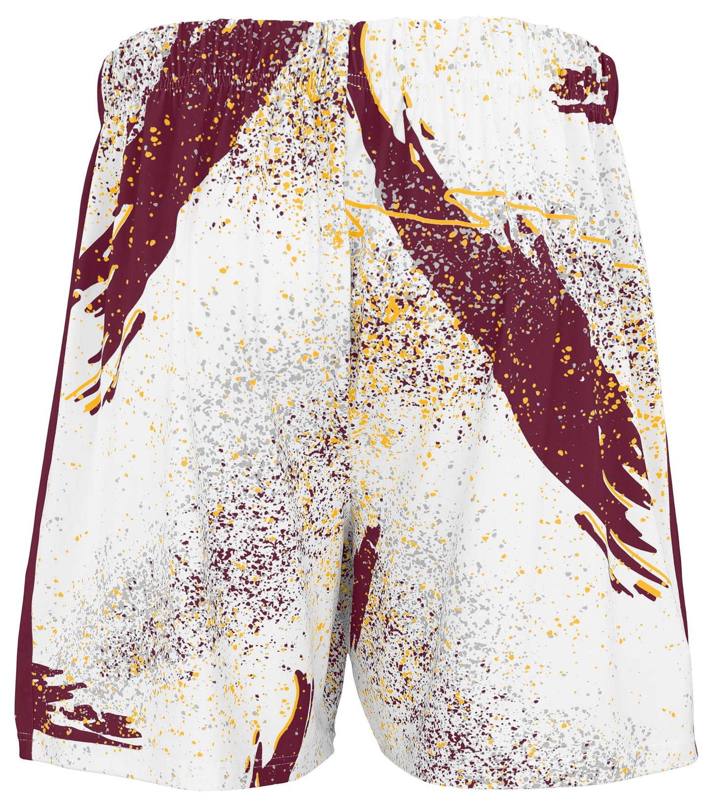 Zubaz NFL Men's 7in Confetti Overtime Block Text Shorts, Washington Commanders