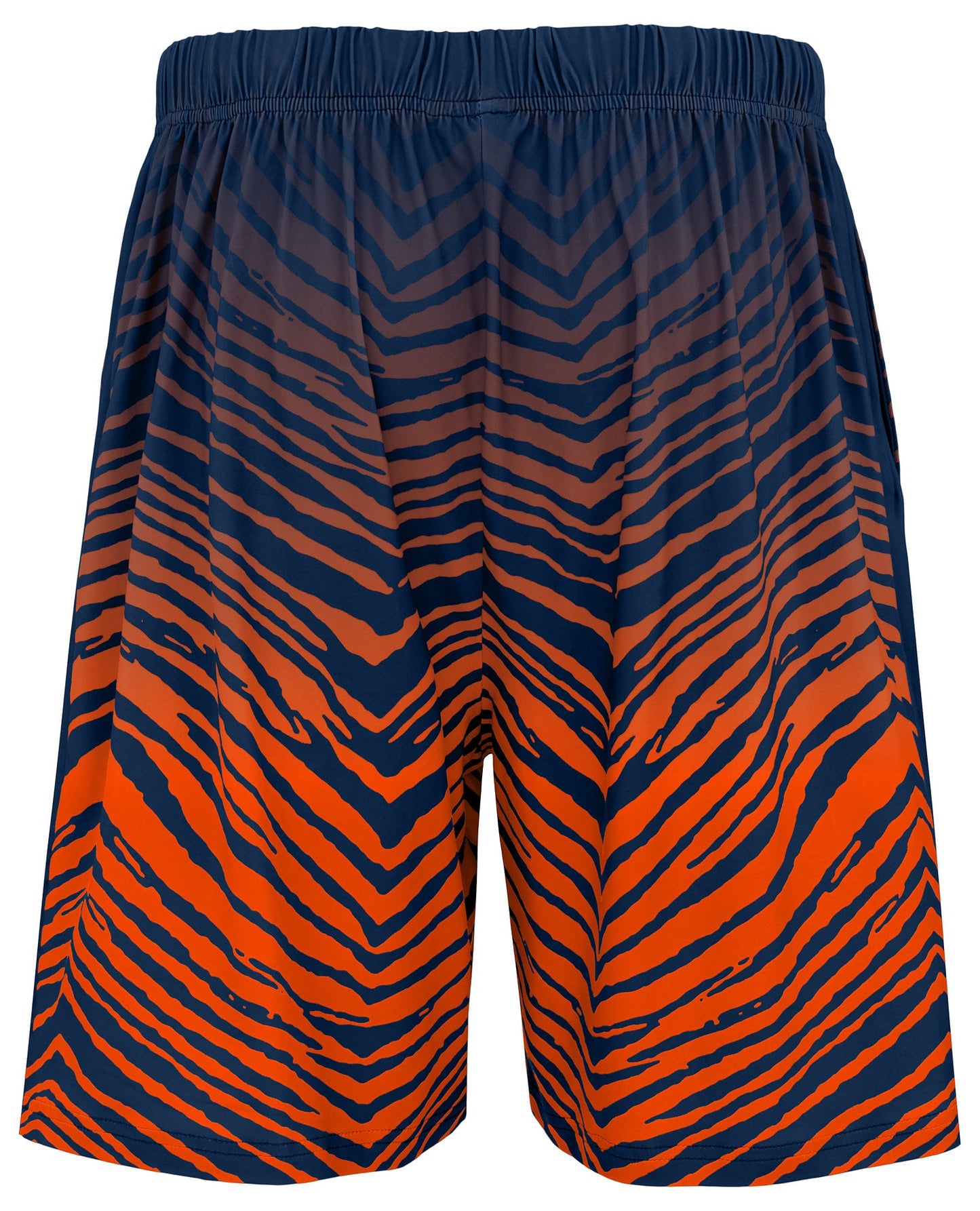 Zubaz NFL Men's 7in Fade Primary Stacked Text Shorts, Chicago Bears