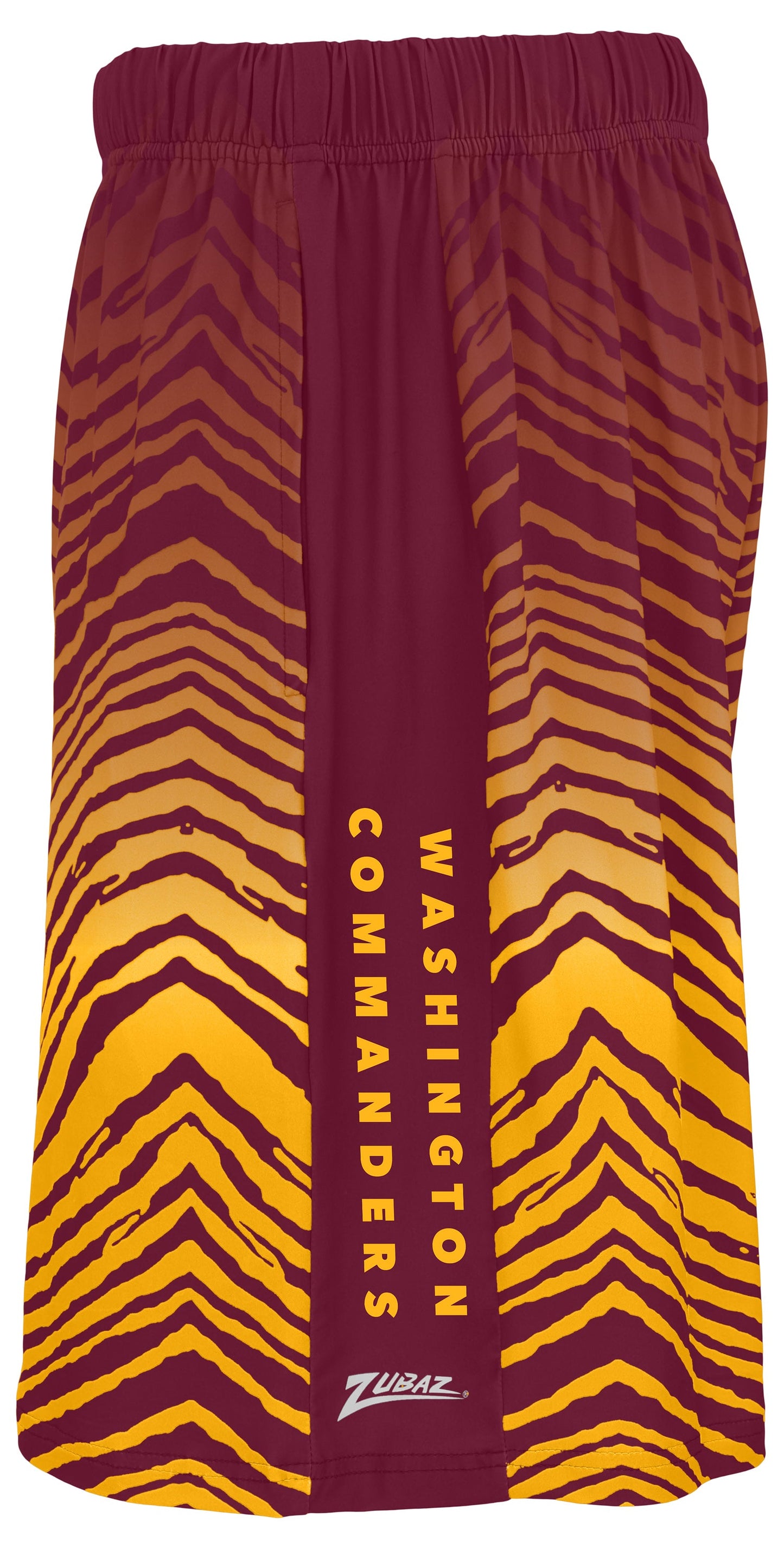 Zubaz NFL Men's 7in Fade Primary Stacked Text Shorts, Washington Commanders