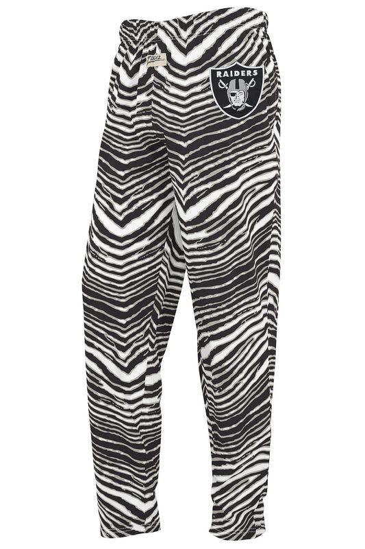 Zubaz NFL  UNISEX Z88 3 Color Zebra - Direct Embroidered Logo Pants, LAS VEGAS RAIDERS