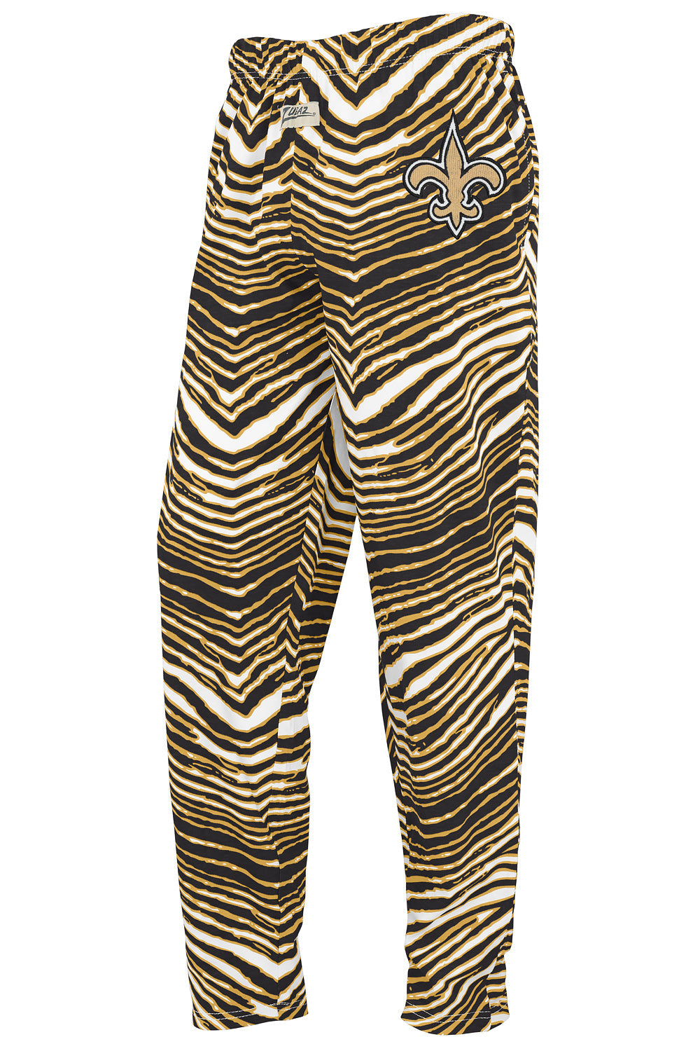 Zubaz NFL  UNISEX Z88 3 Color Zebra - Direct Embroidered Logo Pants, NEW ORLEANS SAINTS