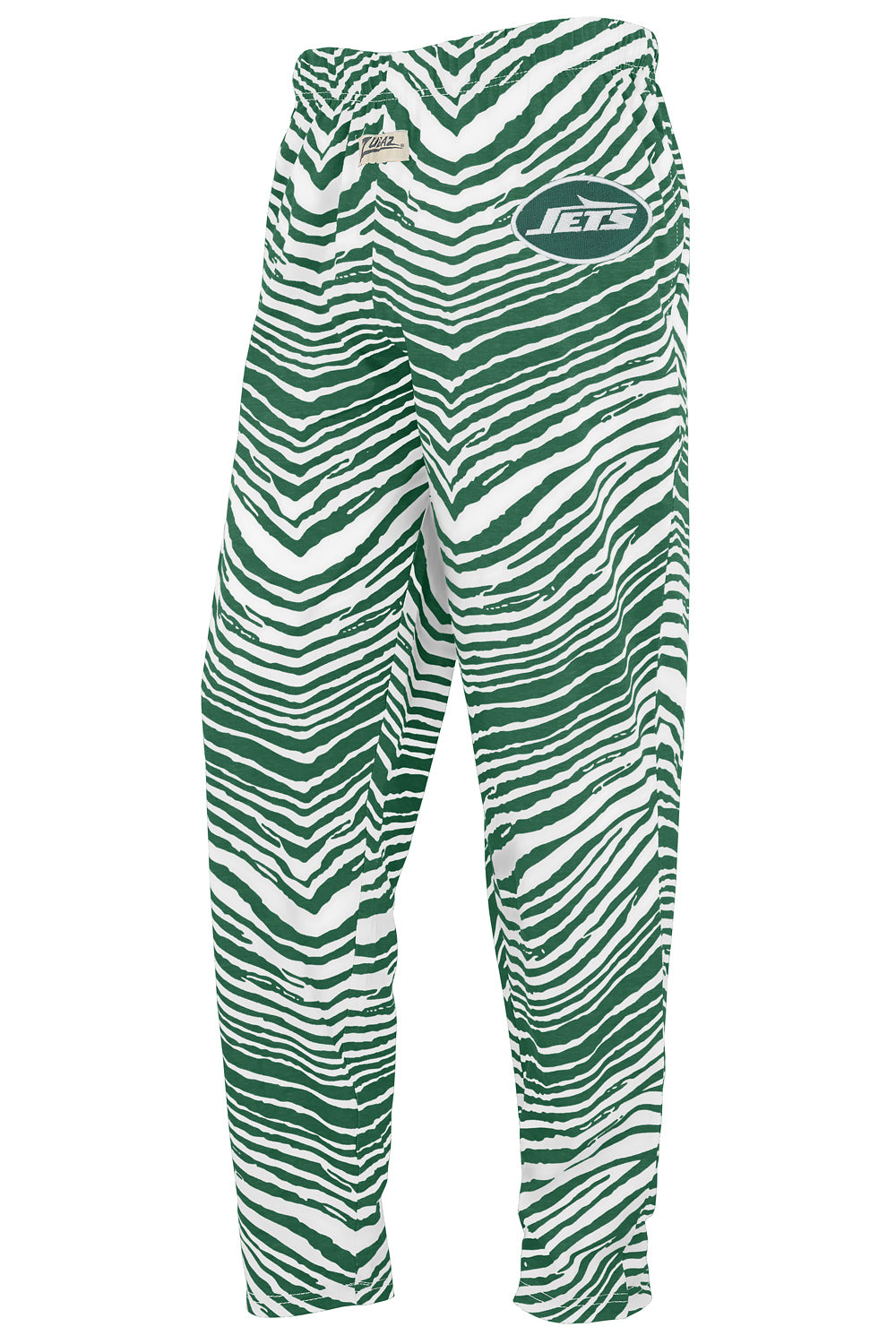 Zubaz NFL  UNISEX Z88 3 Color Zebra - Direct Embroidered Logo Pants, NEW YORK JETS