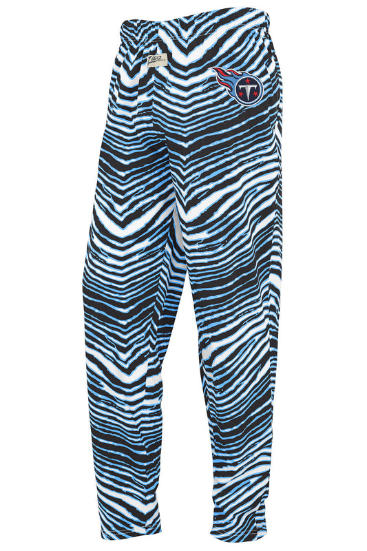 Zubaz NFL  UNISEX Z88 3 Color Zebra - Direct Embroidered Logo Pants, TENNESSEE TITANS