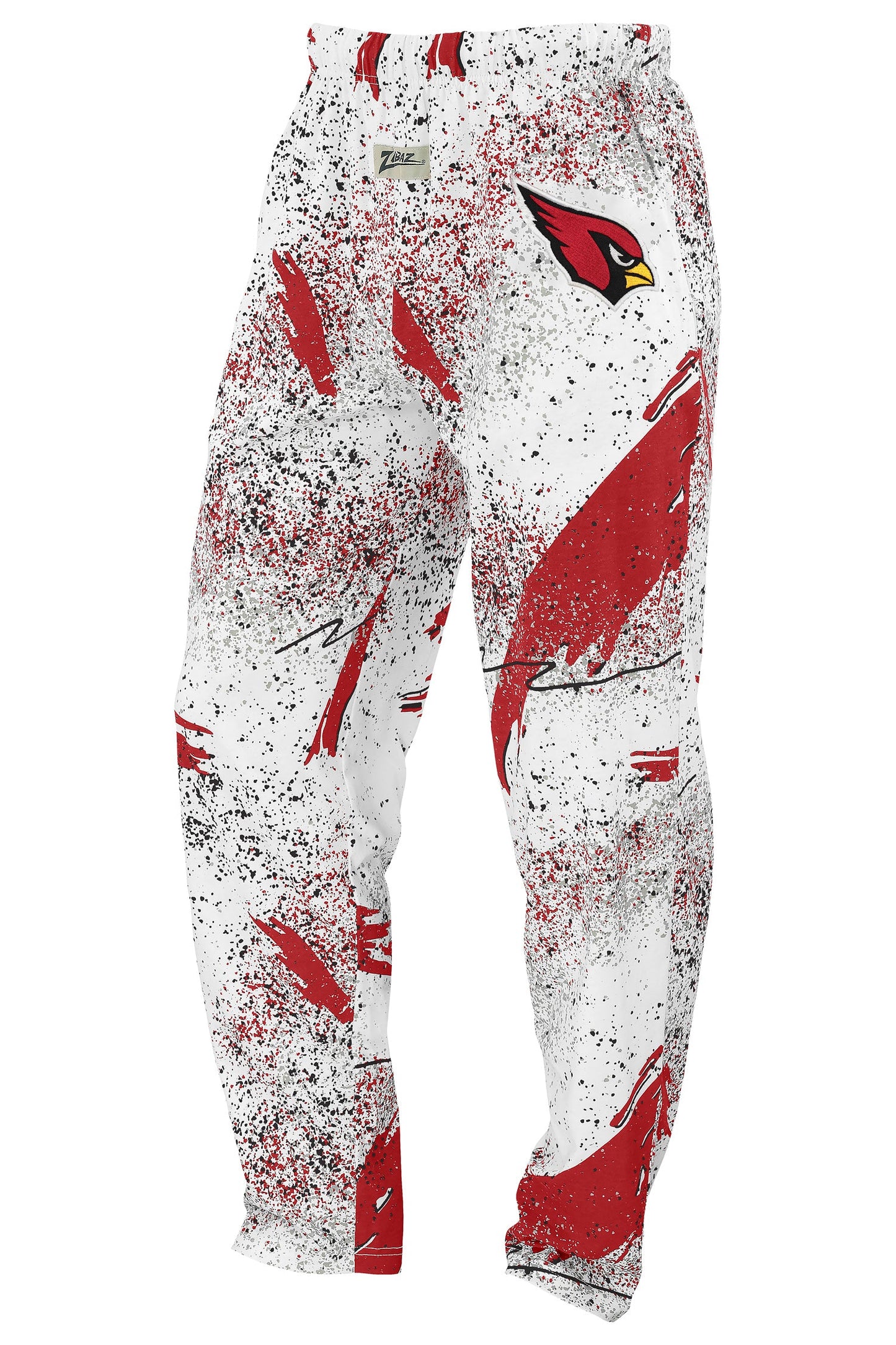 Zubaz NFL Adult Unisex Z88 Embroidered Confetti 3 Color Pants, Arizona Cardinals