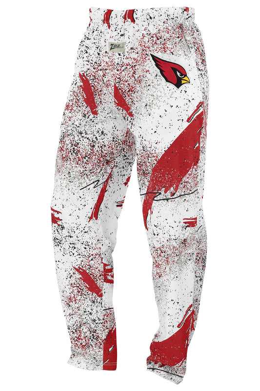 Zubaz NFL Adult Unisex Z88 Embroidered Confetti 3 Color Pants, Arizona Cardinals