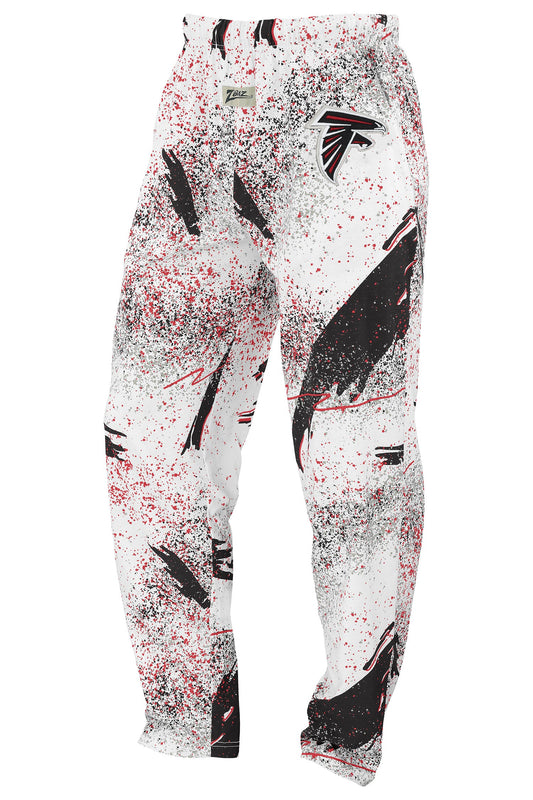 Zubaz NFL Adult Unisex Z88 Embroidered Confetti 3 Color Pants, Atlanta Falcons