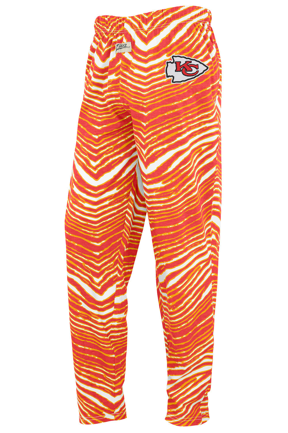 Zubaz NFL  UNISEX Z88 3 Color Zebra - Direct Embroidered Logo Pants, KANSAS CITY CHIEFS