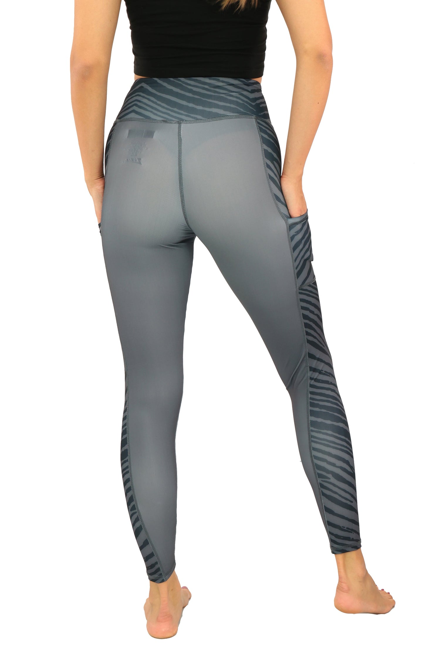 Zubaz NFL Women's Elevated Zebra Tonal Leggings, Cincinnati Bengals