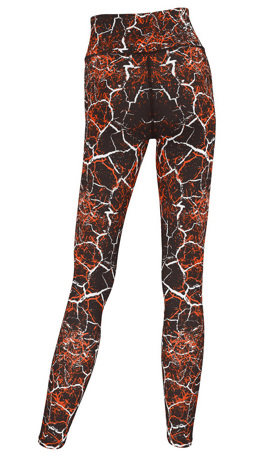 Zubaz NFL Women's 2 Pack Zebra 2 Color And Marble Leggings with Pimary Logo, Cleveland Browns